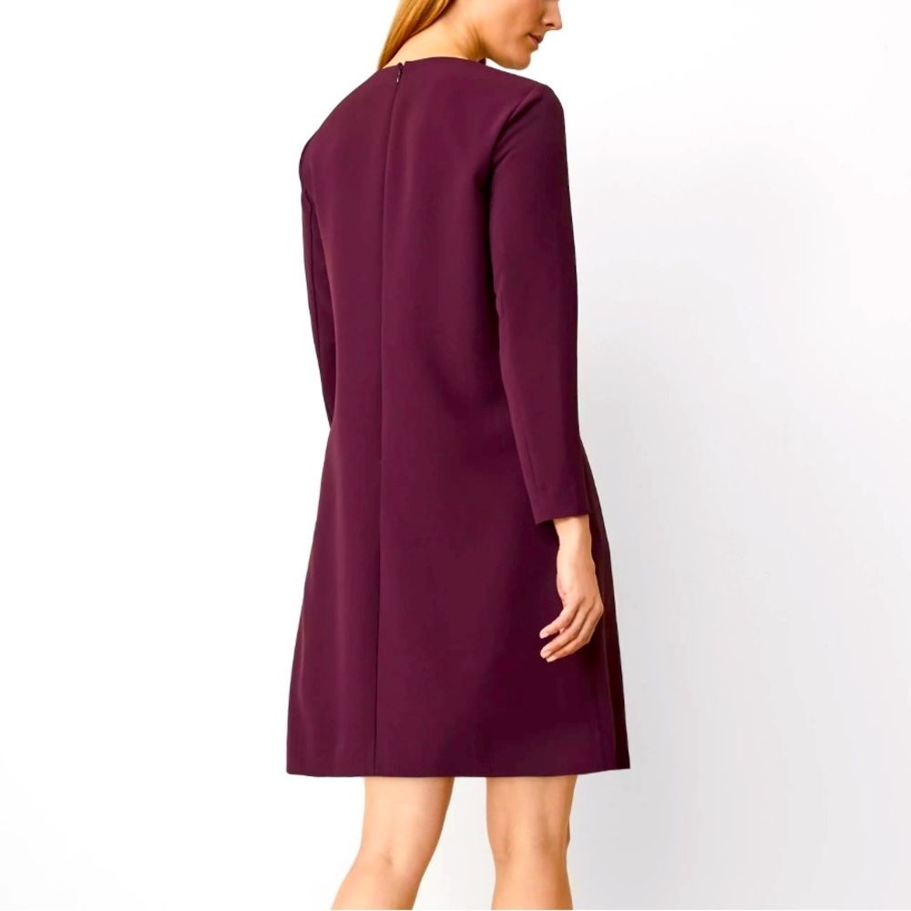 Ann Taylor Long Sleeve shift dress size 10 NWT Plum